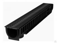 Лоток пластиковый SteePlain DN100 H100 с  решеткой пластиковой