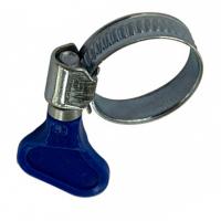Хомут червячный 1/2" (12-22) из нерж. стали  с ручкой для закруч. TIM (500/50)